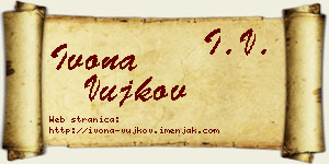 Ivona Vujkov vizit kartica
